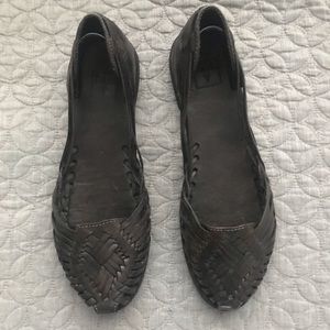 Frye Heather Huarache Woven Flats